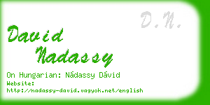 david nadassy business card